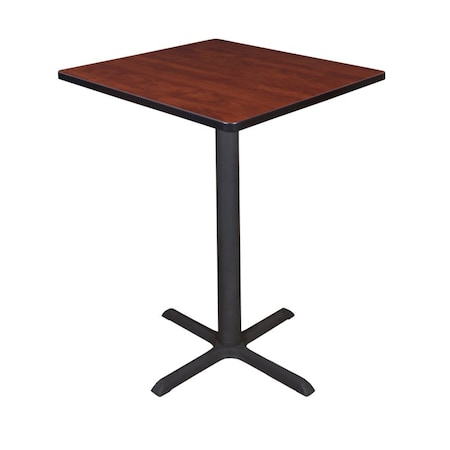Cain Cain Cafe Tables, 30 W, 30 L, 42 H, Wood, Metal Top, Cherry TCB3030CH